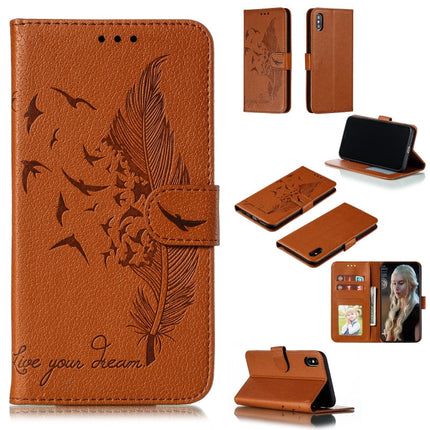 Feather Pattern Litchi Texture Horizontal Flip Leather Case with Wallet & Holder & Card Slots, For iPhone 11 Pro Max, For iPhone XS /X, For iPhone XR, For iPhone XS Max