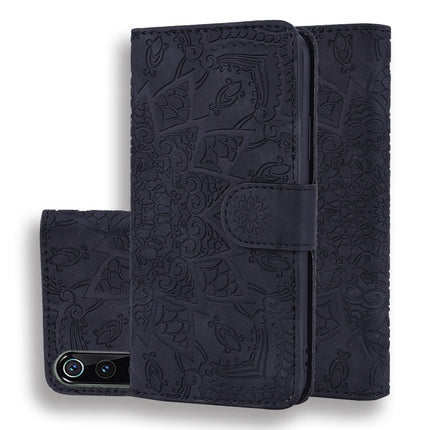 Calf Pattern Double Folding Design Embossed Leather Case with Wallet & Holder & Card Slots, for Xiaomi Mi 9