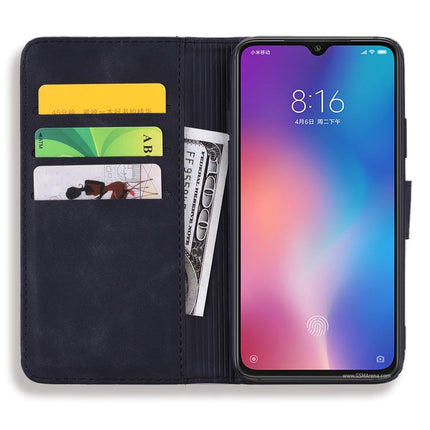 Calf Pattern Double Folding Design Embossed Leather Case with Wallet & Holder & Card Slots, for Xiaomi Mi 9