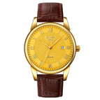 Men Style Gold Face Brown Strap