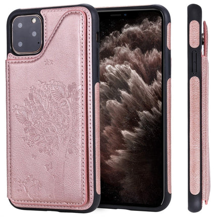Cat Tree Embossing Pattern Shockproof Protective Case with Card Slots & Photo Frame, For iPhone 11 Pro, For iPhone 11, For iPhone 11 Pro Max, For Galaxy A50