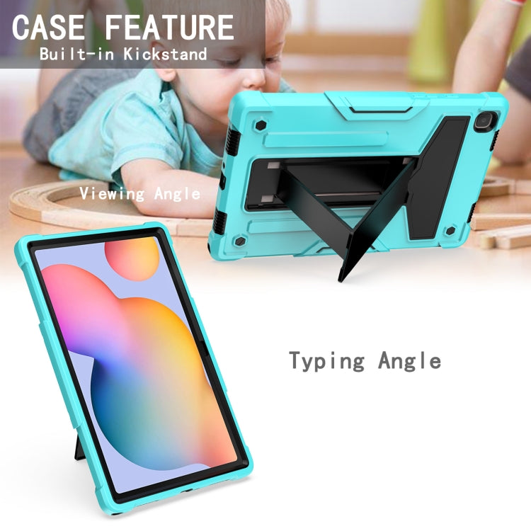 T-shaped Bracket Contrast Color Shockproof PC + Silicone Protective Case, For Samsung Galaxy Tab A7 10.4 (2020), For iPad Air 2022 / 2020 10.9 / iPad Pro 11, For Samsung Galaxy Tab S8 / Galaxy Tab S7 T870 / T875