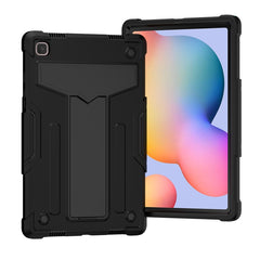 T-shaped Bracket Contrast Color Shockproof PC + Silicone Protective Case, For iPad Air 2022 / 2020 10.9 / iPad Pro 11, For Samsung Galaxy Tab A7 10.4 (2020), For Samsung Galaxy Tab S8 / Galaxy Tab S7 T870 / T875