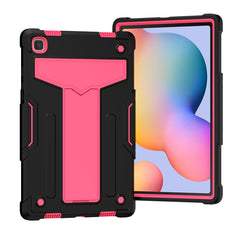 T-shaped Bracket Contrast Color Shockproof PC + Silicone Protective Case, For iPad Air 2022 / 2020 10.9 / iPad Pro 11, For Samsung Galaxy Tab A7 10.4 (2020), For Samsung Galaxy Tab S8 / Galaxy Tab S7 T870 / T875