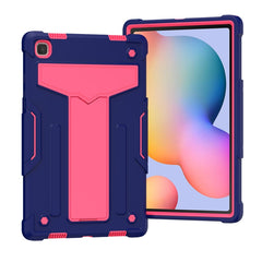 T-shaped Bracket Contrast Color Shockproof PC + Silicone Protective Case, For iPad Air 2022 / 2020 10.9 / iPad Pro 11, For Samsung Galaxy Tab A7 10.4 (2020), For Samsung Galaxy Tab S8 / Galaxy Tab S7 T870 / T875