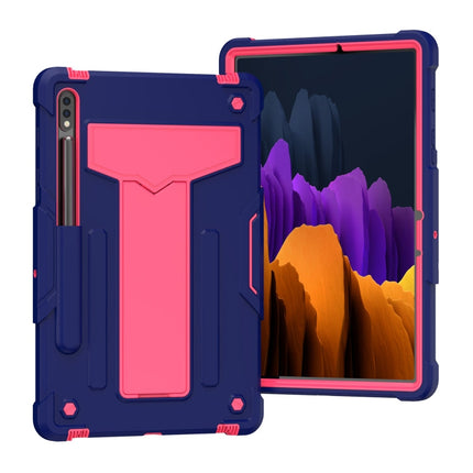 T-shaped Bracket Contrast Color Shockproof PC + Silicone Protective Case, For Samsung Galaxy Tab S8 / Galaxy Tab S7 T870 / T875, For Samsung Galaxy Tab S6 Lite P610/615