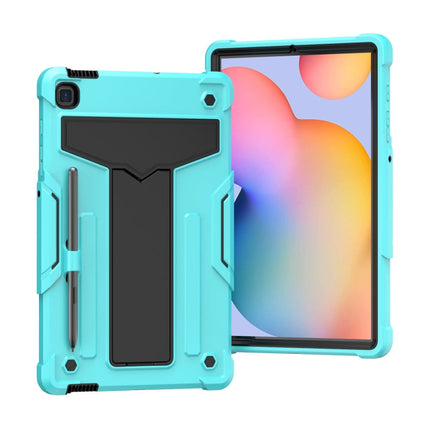 T-shaped Bracket Contrast Color Shockproof PC + Silicone Protective Case, For Samsung Galaxy Tab S8 / Galaxy Tab S7 T870 / T875, For Samsung Galaxy Tab S6 Lite P610/615