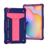 T-shaped Bracket Contrast Color Shockproof PC + Silicone Protective Case, For Samsung Galaxy Tab S6 Lite P610/615, For Huawei MatePad T8, For Huawei MediaPad T5