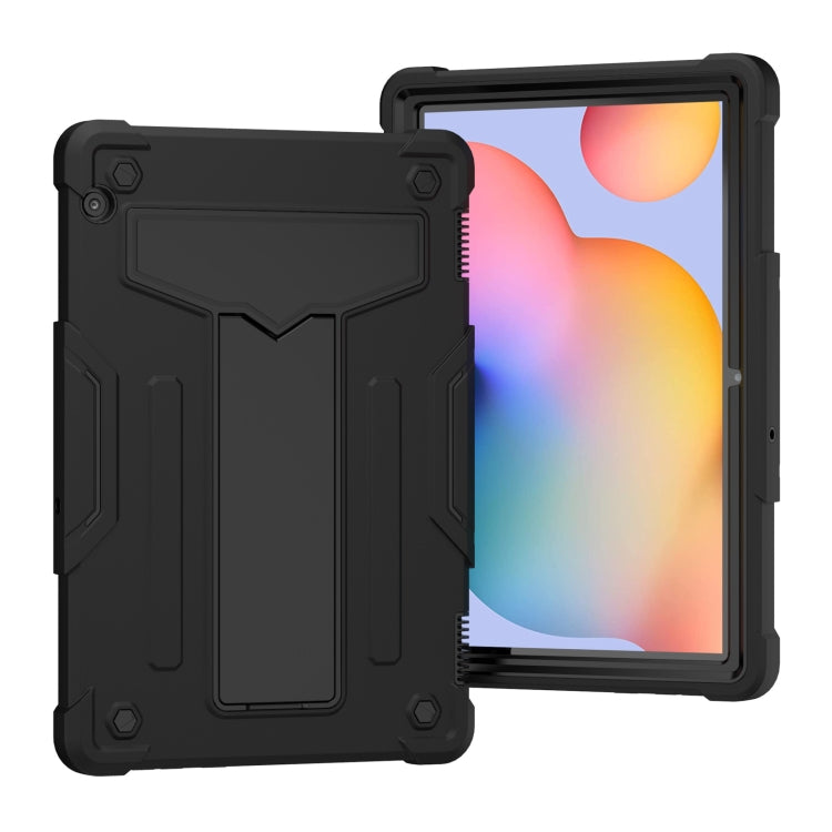 T-shaped Bracket Contrast Color Shockproof PC + Silicone Protective Case, For Samsung Galaxy Tab S6 Lite P610/615, For Huawei MatePad T8, For Huawei MediaPad T5