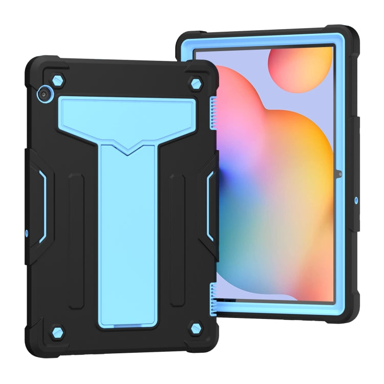 T-shaped Bracket Contrast Color Shockproof PC + Silicone Protective Case, For Samsung Galaxy Tab S6 Lite P610/615, For Huawei MatePad T8, For Huawei MediaPad T5