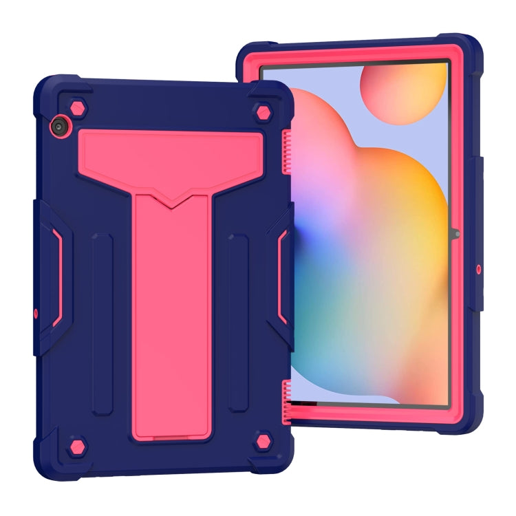 T-shaped Bracket Contrast Color Shockproof PC + Silicone Protective Case, For Samsung Galaxy Tab S6 Lite P610/615, For Huawei MatePad T8, For Huawei MediaPad T5