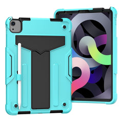 T-shaped Bracket Contrast Color Shockproof PC + Silicone Protective Case, For iPad Air 2022 / 2020 10.9 / iPad Pro 11, For Samsung Galaxy Tab A7 10.4 (2020), For Samsung Galaxy Tab S8 / Galaxy Tab S7 T870 / T875