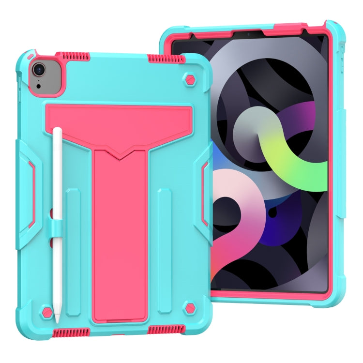 T-shaped Bracket Contrast Color Shockproof PC + Silicone Protective Case, For Samsung Galaxy Tab A7 10.4 (2020), For iPad Air 2022 / 2020 10.9 / iPad Pro 11, For Samsung Galaxy Tab S8 / Galaxy Tab S7 T870 / T875