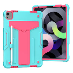 T-shaped Bracket Contrast Color Shockproof PC + Silicone Protective Case, For iPad Air 2022 / 2020 10.9 / iPad Pro 11, For Samsung Galaxy Tab A7 10.4 (2020), For Samsung Galaxy Tab S8 / Galaxy Tab S7 T870 / T875