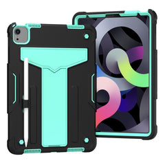 T-shaped Bracket Contrast Color Shockproof PC + Silicone Protective Case, For iPad Air 2022 / 2020 10.9 / iPad Pro 11, For Samsung Galaxy Tab A7 10.4 (2020), For Samsung Galaxy Tab S8 / Galaxy Tab S7 T870 / T875