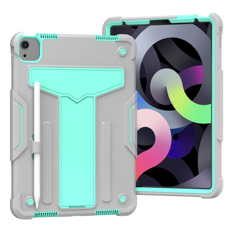 T-shaped Bracket Contrast Color Shockproof PC + Silicone Protective Case, For Samsung Galaxy Tab A7 10.4 (2020), For iPad Air 2022 / 2020 10.9 / iPad Pro 11, For Samsung Galaxy Tab S8 / Galaxy Tab S7 T870 / T875