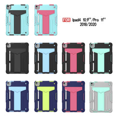 T-shaped Bracket Contrast Color Shockproof PC + Silicone Protective Case, For iPad Air 2022 / 2020 10.9 / iPad Pro 11, For Samsung Galaxy Tab A7 10.4 (2020), For Samsung Galaxy Tab S8 / Galaxy Tab S7 T870 / T875