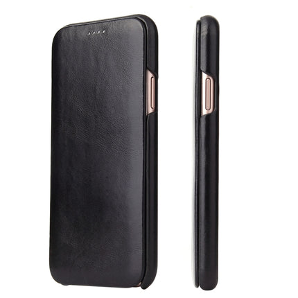 Fierre Shann Business Magnetic Horizontal Flip Genuine Leather Case, For iPhone X / XS, For iPhone XR, For iPhone XS Max, For iPhone 11, For iPhone 11 Pro, For iPhone 11 Pro Max, For iPhone 12 mini, For iPhone 12 / 12 Pro