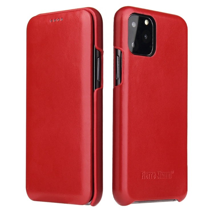 Fierre Shann Business Magnetic Horizontal Flip Genuine Leather Case, For iPhone X / XS, For iPhone XR, For iPhone XS Max, For iPhone 11, For iPhone 11 Pro, For iPhone 11 Pro Max, For iPhone 12 mini, For iPhone 12 / 12 Pro, For iPhone 12 Pro Max