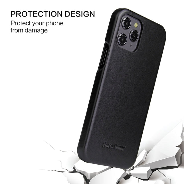 Fierre Shann Business Magnetic Horizontal Flip Genuine Leather Case, For iPhone 12 mini, For iPhone 12 / 12 Pro, For iPhone 12 Pro Max