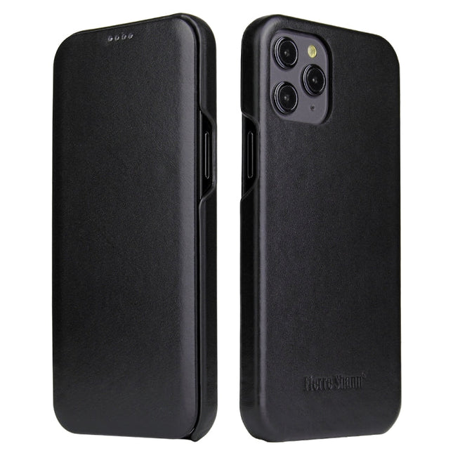 Fierre Shann Business Magnetic Horizontal Flip Genuine Leather Case, For iPhone 12 mini, For iPhone 12 / 12 Pro, For iPhone 12 Pro Max