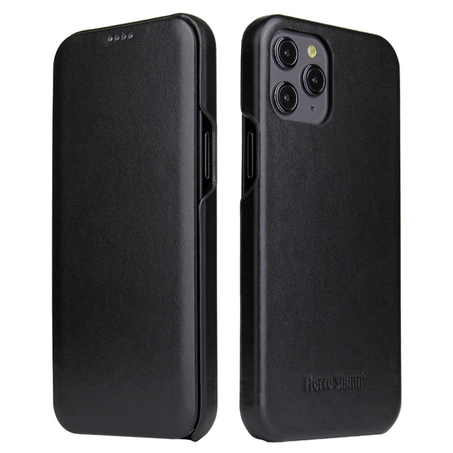 Fierre Shann Business Magnetic Horizontal Flip Genuine Leather Case, For iPhone 12 mini, For iPhone 12 / 12 Pro, For iPhone 12 Pro Max
