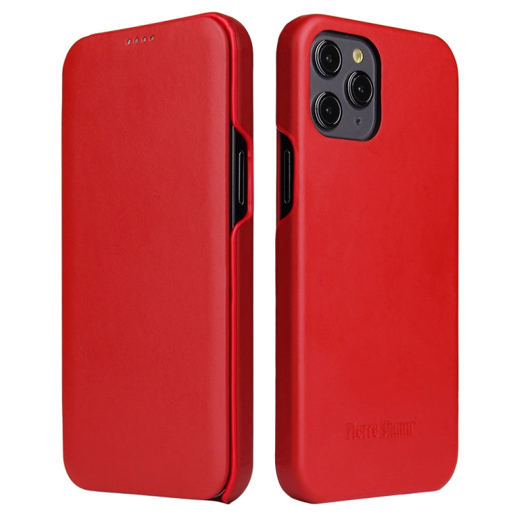 Fierre Shann Business Magnetic Horizontal Flip Genuine Leather Case, For iPhone X / XS, For iPhone XR, For iPhone XS Max, For iPhone 11, For iPhone 11 Pro, For iPhone 11 Pro Max, For iPhone 12 mini, For iPhone 12 / 12 Pro, For iPhone 12 Pro Max