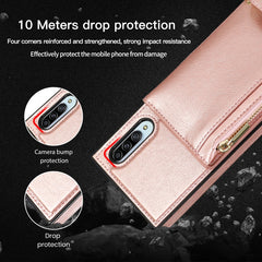 Square Zipper Wallet Bag TPU+PU Back Cover Case with Holder & Card Slots & Wallet & Cross-body Strap