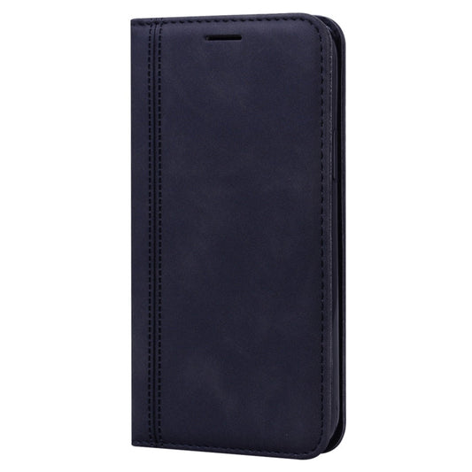 Frosted Business Magnetic Horizontal Flip PU Leather Case with Holder & Card Slot & Lanyard