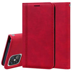 Frosted Business Magnetic Horizontal Flip PU Leather Case with Holder & Card Slot & Lanyard