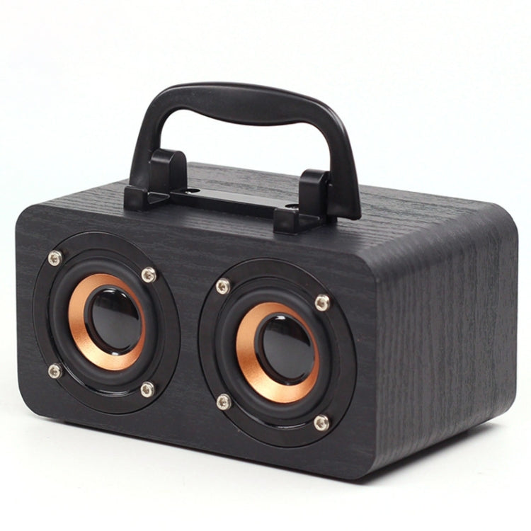 FT-4002 Wooden Wireless Bluetooth Portable Retro Subwoofer Speakers, Support TF card & USB MP3 Playback, Black Wood Grain, Yellow Wood Grain, Red Wood Grain