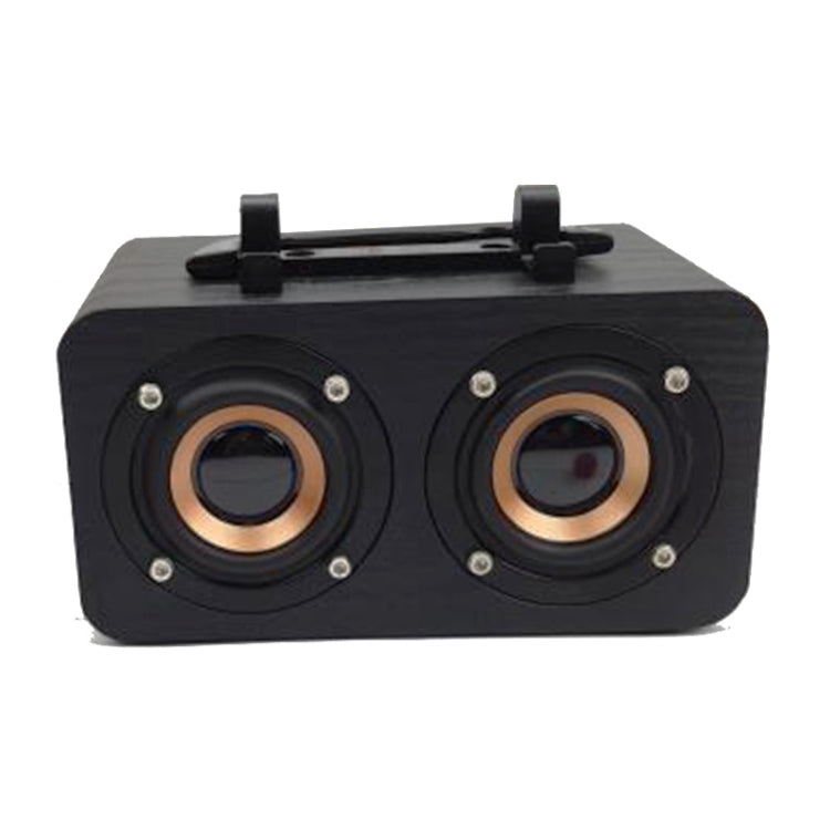 FT-4002 Wooden Wireless Bluetooth Portable Retro Subwoofer Speakers, Support TF card & USB MP3 Playback, Black Wood Grain, Yellow Wood Grain, Red Wood Grain