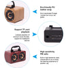 FT-4002 Wooden Wireless Bluetooth Portable Retro Subwoofer Speakers, Support TF card & USB MP3 Playback, Black Wood Grain, Yellow Wood Grain, Red Wood Grain