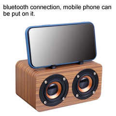 FT-4002 Wooden Wireless Bluetooth Portable Retro Subwoofer Speakers, Support TF card & USB MP3 Playback, Black Wood Grain, Yellow Wood Grain, Red Wood Grain