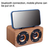 FT-4002 Wooden Wireless Bluetooth Portable Retro Subwoofer Speakers, Support TF card & USB MP3 Playback, Black Wood Grain, Yellow Wood Grain, Red Wood Grain