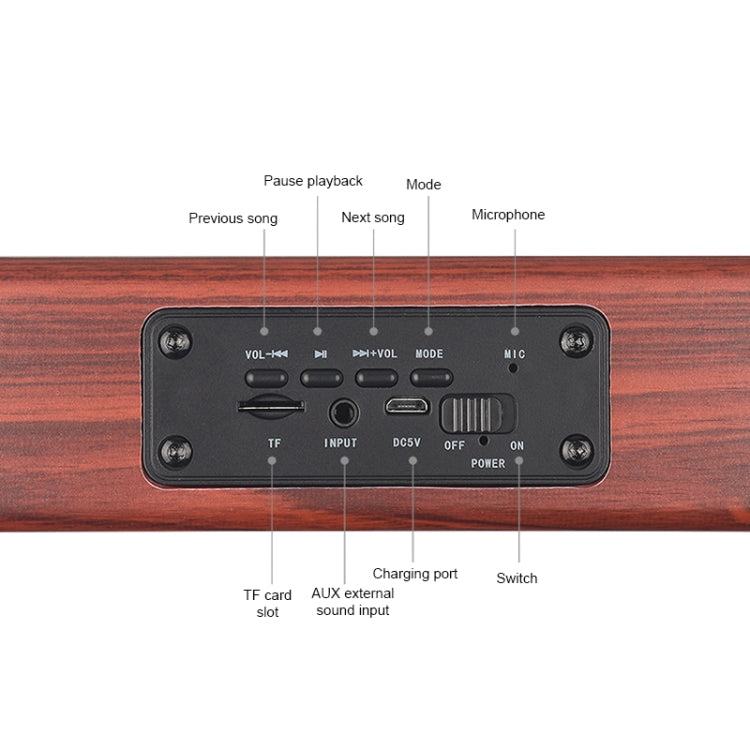 D10 Bluetooth 4.2 Portable Wooden Handheld Bluetooth Speaker, D10(Red Wood Texture), D10(Bamboo Texture)