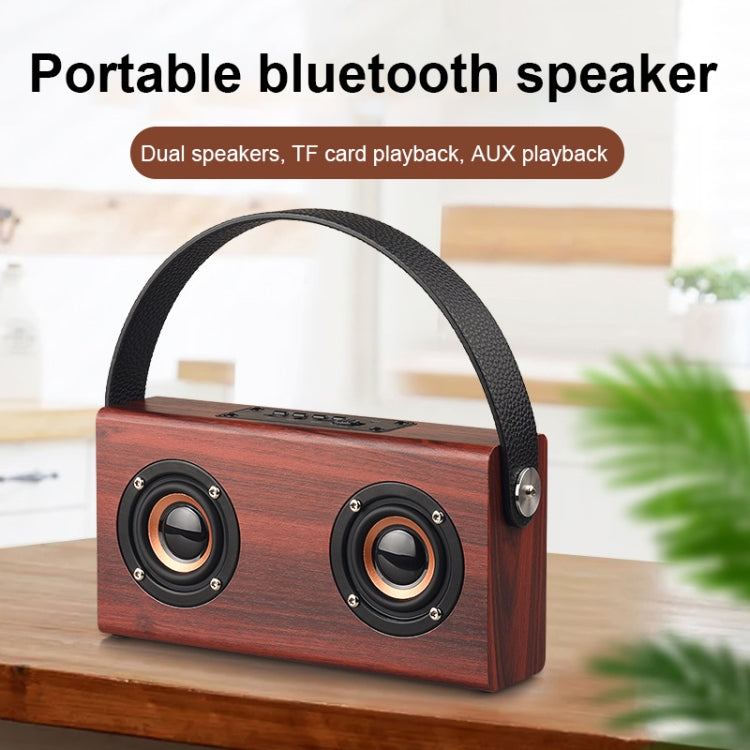 D10 Bluetooth 4.2 Portable Wooden Handheld Bluetooth Speaker, D10(Red Wood Texture), D10(Bamboo Texture)