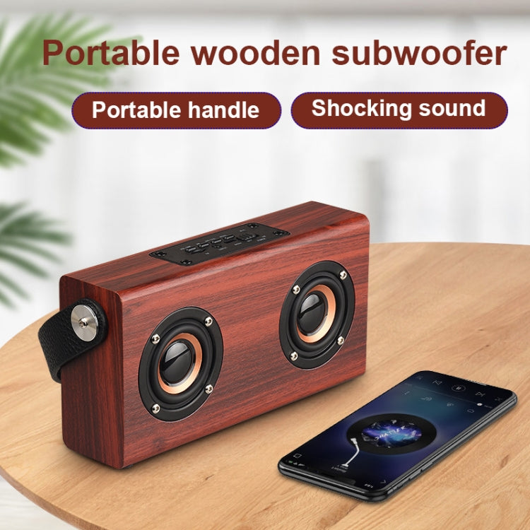 D10 Bluetooth 4.2 Portable Wooden Handheld Bluetooth Speaker, D10(Red Wood Texture), D10(Bamboo Texture)