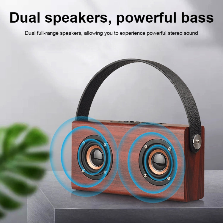 D10 Bluetooth 4.2 Portable Wooden Handheld Bluetooth Speaker, D10(Red Wood Texture), D10(Bamboo Texture)