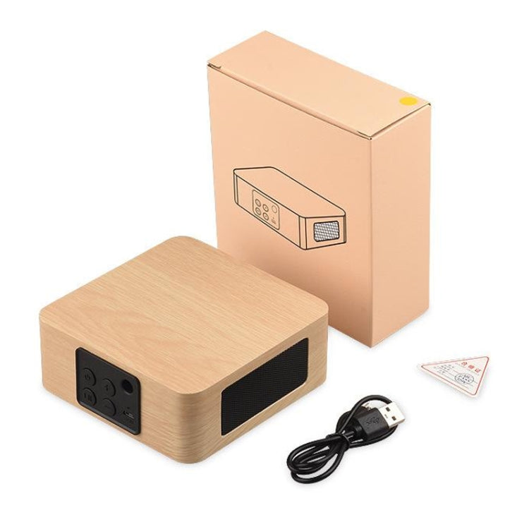 Q1A Bluetooth 4.2 Mini Wooden Double Horns Bluetooth Speaker, Q1A(Yellow Wood Texture), Q1A(Walnut Texture)