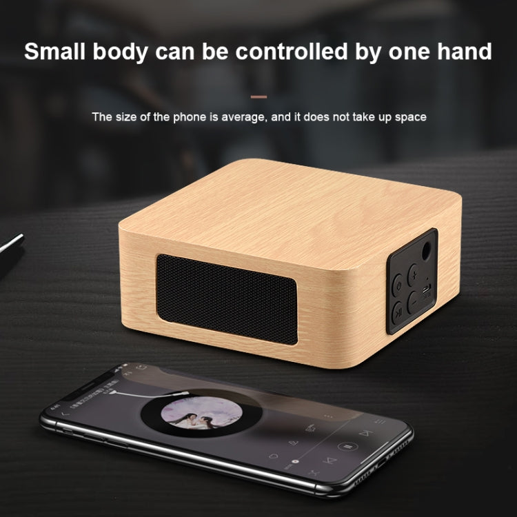 Q1A Bluetooth 4.2 Mini Wooden Double Horns Bluetooth Speaker, Q1A(Yellow Wood Texture), Q1A(Walnut Texture)