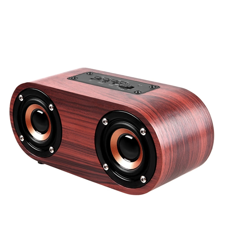 Q8 Bluetooth 4.2 Classic Wooden Double Horns Bluetooth Speaker, Q8(Red Wood Texture), Q8(Walnut Texture)