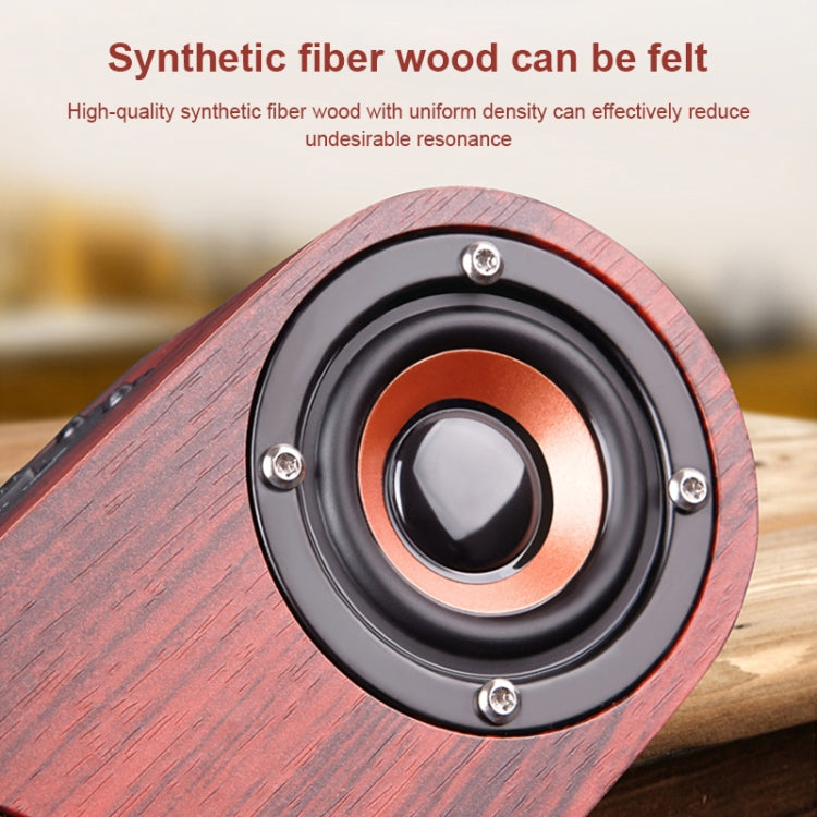 Q8 Bluetooth 4.2 Classic Wooden Double Horns Bluetooth Speaker, Q8(Red Wood Texture), Q8(Walnut Texture)