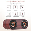 Q8 Bluetooth 4.2 Classic Wooden Double Horns Bluetooth Speaker, Q8(Red Wood Texture), Q8(Walnut Texture)