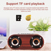 Q8 Bluetooth 4.2 Classic Wooden Double Horns Bluetooth Speaker, Q8(Red Wood Texture), Q8(Walnut Texture)