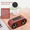 Q8 Bluetooth 4.2 Classic Wooden Double Horns Bluetooth Speaker, Q8(Red Wood Texture), Q8(Walnut Texture)