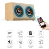 W7 Bluetooth 4.2 Wooden Double Horns Bluetooth Speaker, W7(Red Wood Texture), W7(Light Yellow Wood Texture)