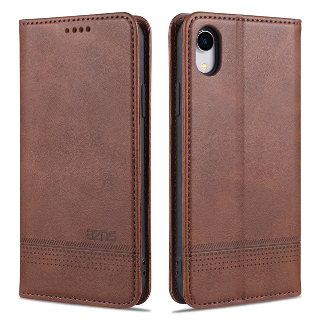 AZNS Magnetic Calf Texture Horizontal Flip Leather Case with Card Slots & Holder & Wallet, For iPhone XR, For iPhone XS Max