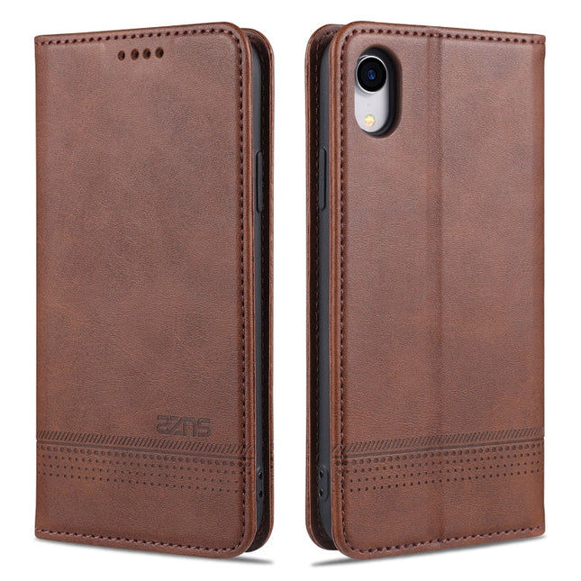 AZNS Magnetic Calf Texture Horizontal Flip Leather Case with Card Slots & Holder & Wallet, For iPhone XR, For iPhone XS Max