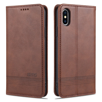 AZNS Magnetic Calf Texture Horizontal Flip Leather Case with Card Slots & Holder & Wallet, For iPhone XR, For iPhone XS Max